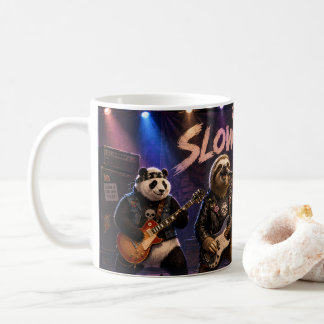 Tasse du groupe de rock animal drôle en Slow Motio