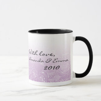 Tasse du jour de mère personnalisée de roses