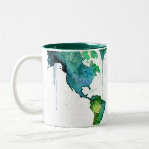 Tasse du monde d'aquarelle