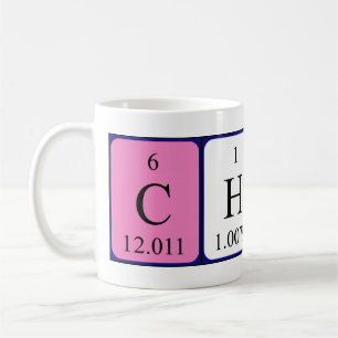 Tasse du nom périodique de la table Cheri