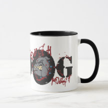 Tasse dure de conception de chien