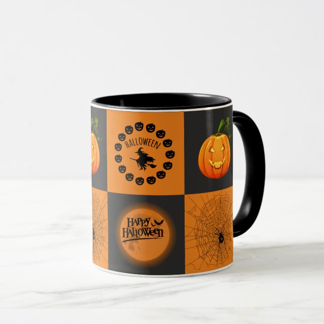 Tasse Échecs d'Halloween (Devant droit)