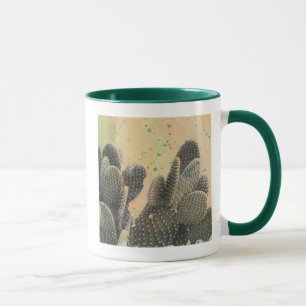 Tasse Éclaboussure verte du cactus   de désert