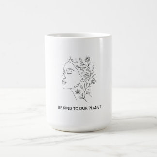 Tasse Éco Friendly Minimaliste Ligne Art Visage So