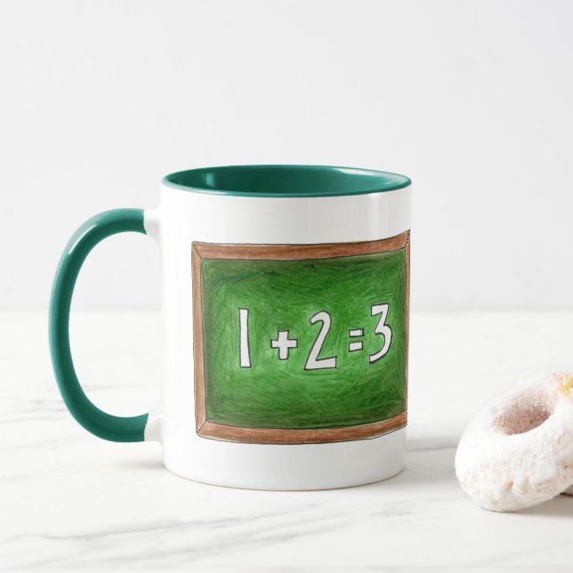 Tasse École de mathématiques d'ardoise verte du meilleur (Avec donut)