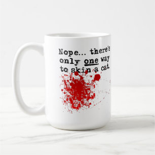 Tasse Écorcher Un Chat Drôle Sanglant