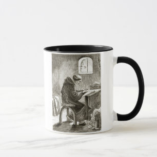 Tasse Écriture de St Vincent en sa cellule chez Ferins,