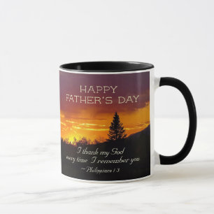 Tasse Écriture inspirante fête des pères, Philippiens 1: