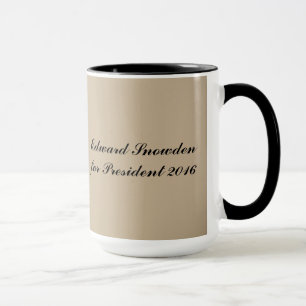 Tasse Edouard Snowden pour le président 2016