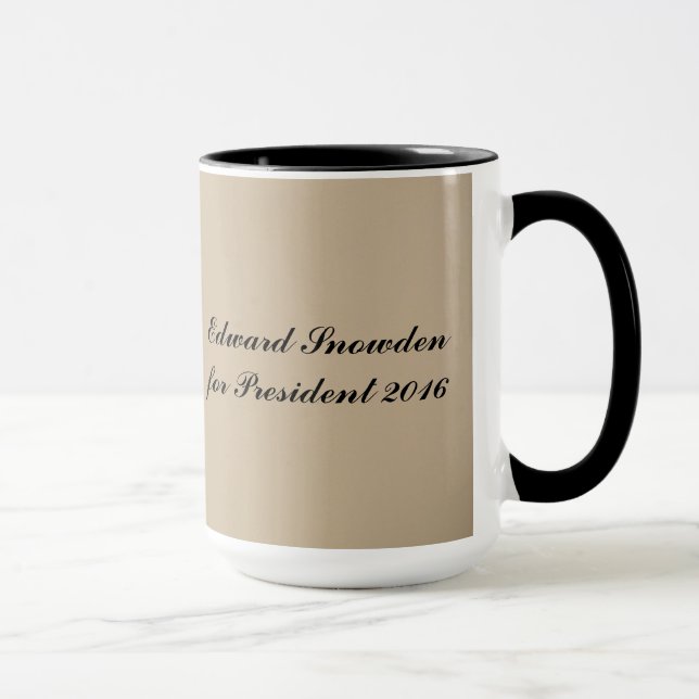 Tasse Edouard Snowden pour le président 2016 (Droite)