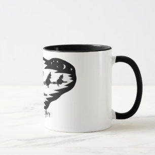 Tasse éffrayante effroi volant sorcières noires sur bagu