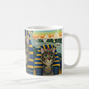 Tasse égyptienne d'art de filasse de Bastet Egypt