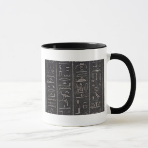 Tasse égyptienne d'hiéroglyphes