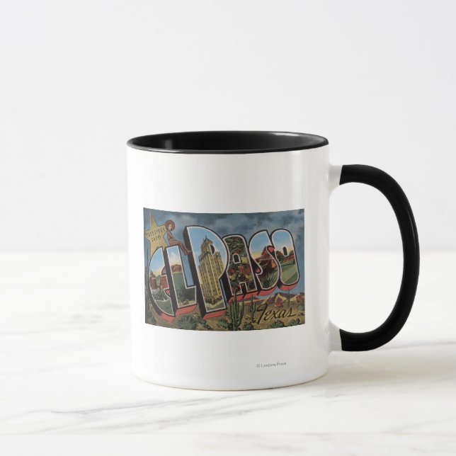 Tasse El Paso, Texas - Scènes de grandes lettres (Droite)
