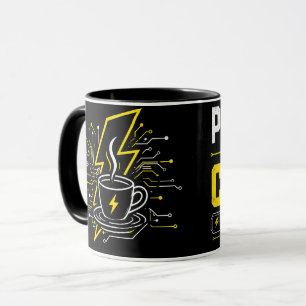 Tasse Électricien Personnalisée Alimentée par le C