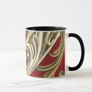 Tasse Elégant Motif Botanique avec Foliage Tan