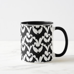 Tasse Élégante chauves-souris noires Motif gothique d'Ha