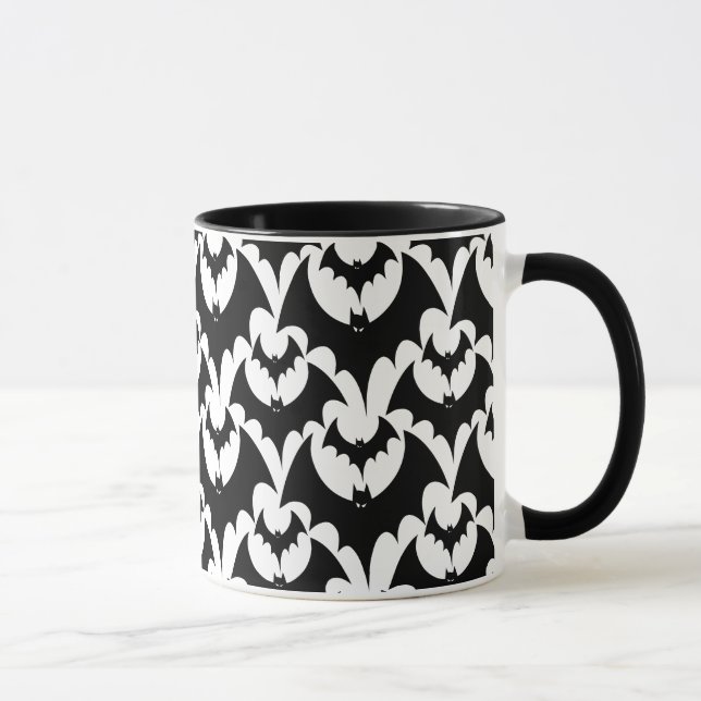 Tasse Élégante chauves-souris noires Motif gothique d'Ha (Droite)