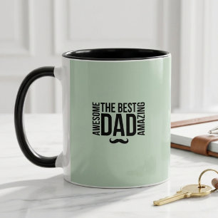 Tasse élégante verte sauge pour papa