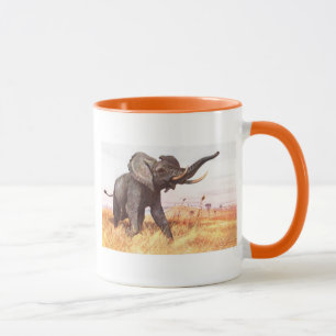 Tasse Éléphants africains d'animaux de destin de jungle