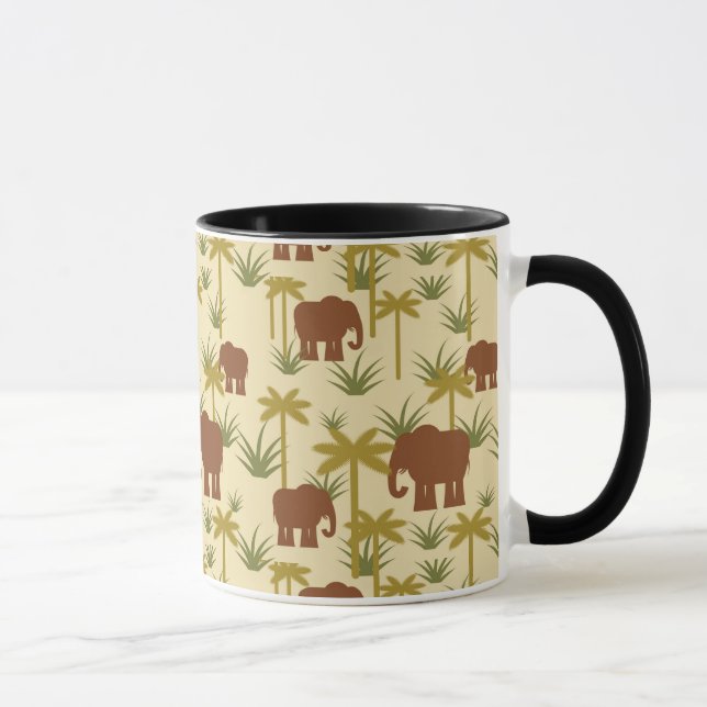 Tasse Éléphants Et Palmiers Au Camouflage (Droite)