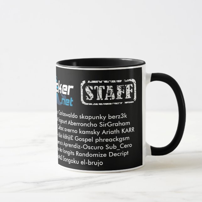 Tasse elhacker.net le PERSONNEL nicks 2010 (Droite)