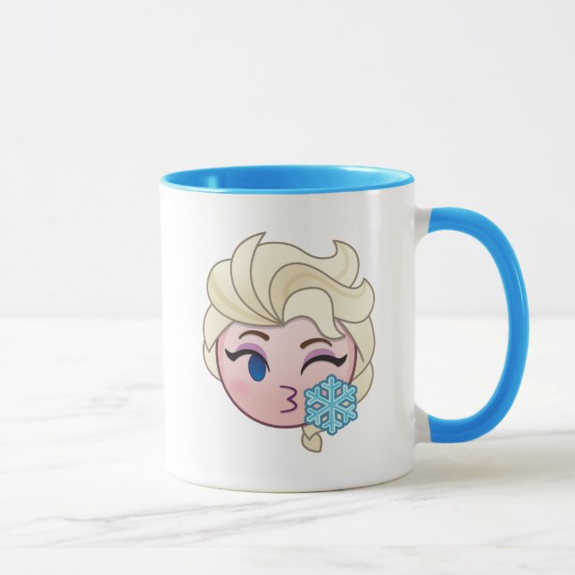 Tasse Emoji congelé | Elsa Jetant un baiser (Droite)