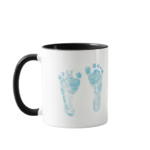 Tasse empreinte de pied de bébé
