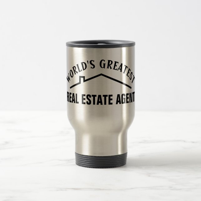 Tasse en acier de voyage du plus grand vrai agent (Centre)