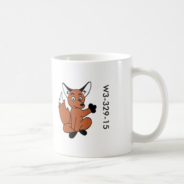 Tasse en bois de Fox d'insigne (Droite)
