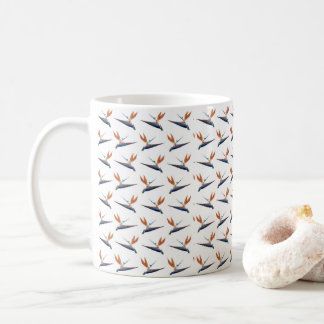 Tasse en céramique avec motif de fleur d'oiseau de