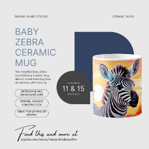 Tasse en céramique Bonjour bébé zèbre