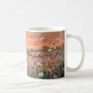 Tasse en céramique Coucher de soleil dans un pré d