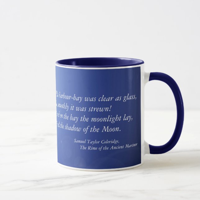 Tasse en céramique de clair de lune bleu (Droite)