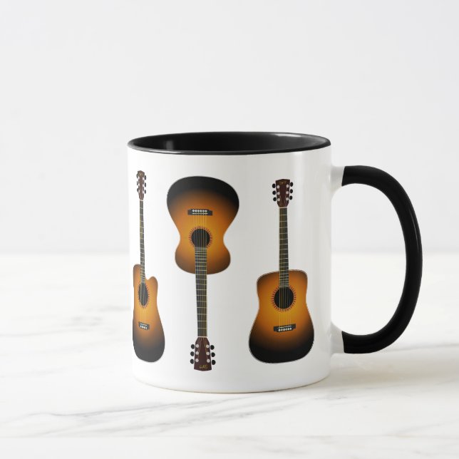 tasse en céramique de guitares acoustiques (Droite)