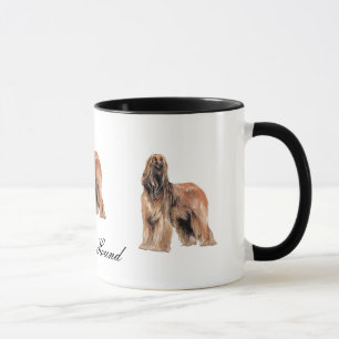 Tasse en céramique de lévrier afghan