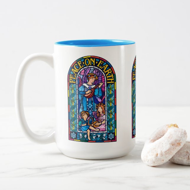 Tasse en céramique de Noël de Pre-Raphaelite de la (Avec donut)
