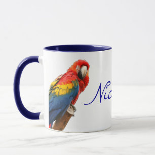 Tasse en céramique du Nicaragua d'ara d'écarlate