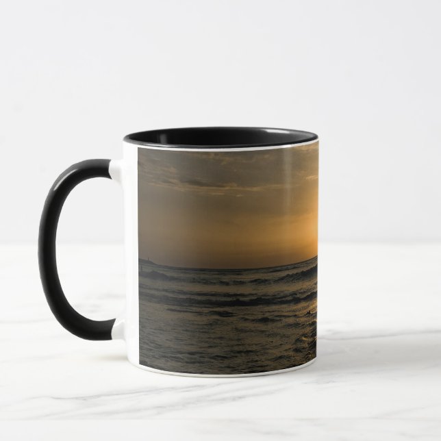Tasse en céramique Horizon Coucher de soleil doré  (Gauche)