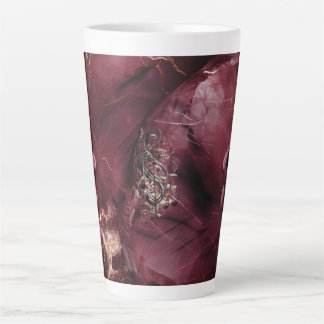 Tasse en céramique Latte Fedora Aubergine Musique 