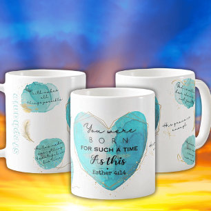 Tasse en céramique spirituelle verset biblique Est