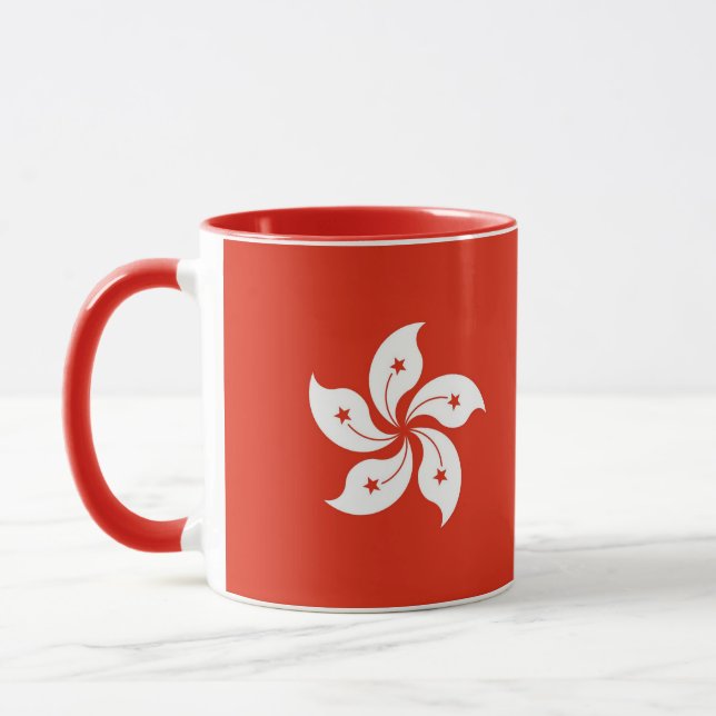 Tasse en costume avec drapeau de Hong Kong (Gauche)