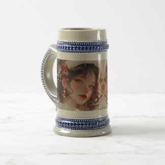Tasse en grès Noël Fantaisie : Romance des Fêtes