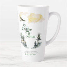 Tasse en latte avec couverture du livre Bitter Tha