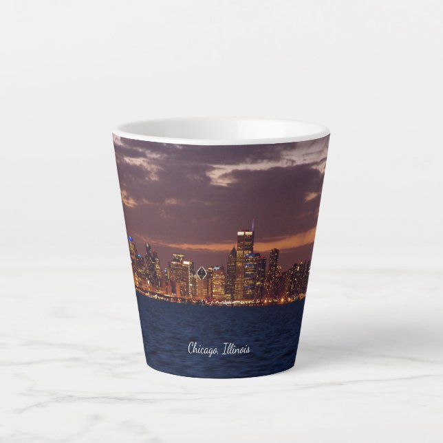 Tasse en latte de Chicago Skyline (Devant)