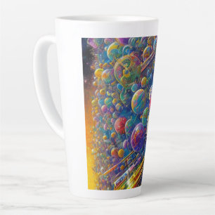 Tasse en latte de la course spatiale