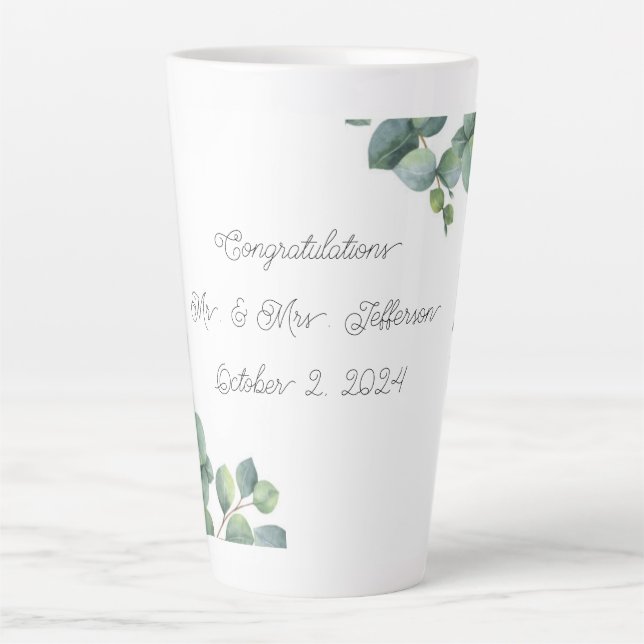 Tasse en latte monogramme (Devant)