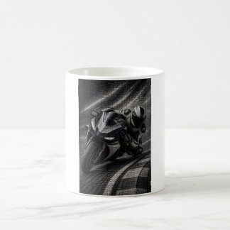 Tasse en mosaïque d'art Superbike de course monoch