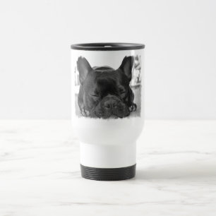Tasse en plastique de voyage de bouledogue
