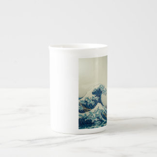 TASSE EN PORCELAINE 荒波と鶴